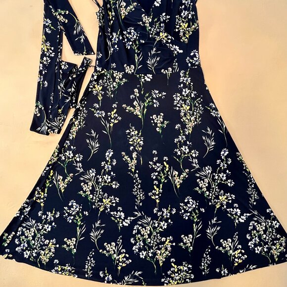 Lauren Ralph Lauren Blue Print Jersey Dress - Size 6 - Picture 5 of 7